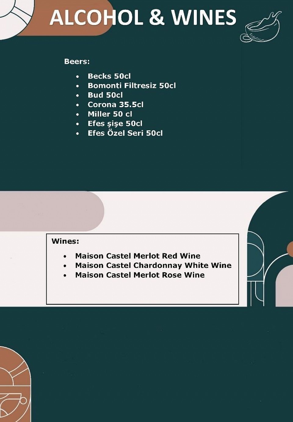 ALCOHOL & WINES