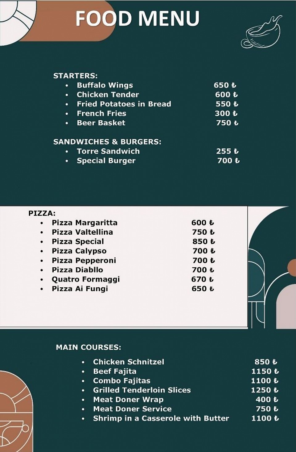 FOOD MENU